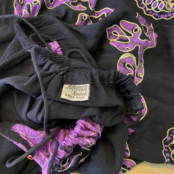 Advanced Apparel Dress Women's Sleeveless Smocked Purple Free Size Boho Fairy - Picture 3 of 13